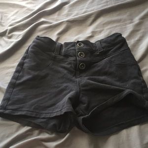 Black stretch shorts